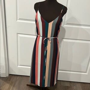 Lulu's Multicolor Striped Midi Dress